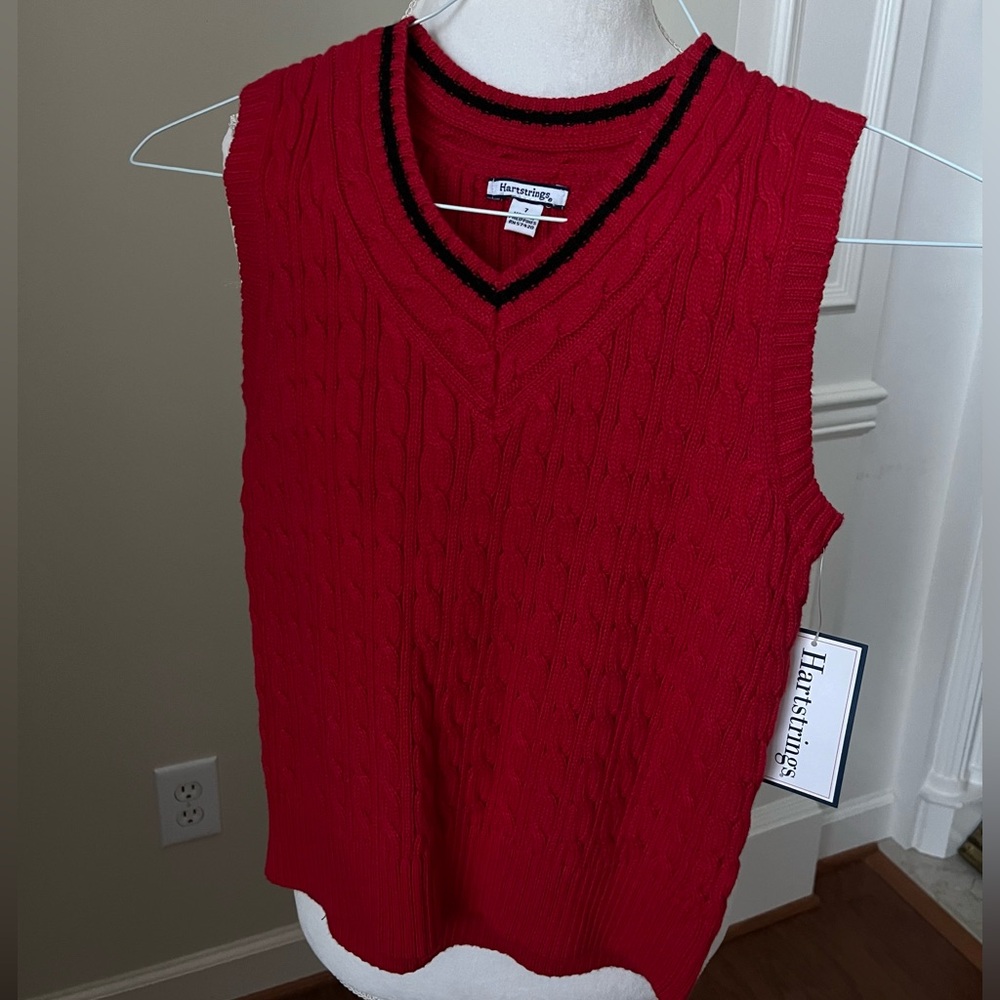 Hartstrings Boys Red Knit Vest-7